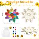 BruinBang Sunday School Christian Craft for Kids, VBS God Says You are Sunflower Craft Kit, Religious Bible Wooden Painting DIY Sunflower Gifts with Bag for Sunday School Church Home Activity Supplies