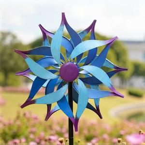 Wind Spinners Outdoor Yard Decorations, 360° Flowers Wind Sculpture for Yard Garden Decor, Metal Garden Art Kinetic Windmill for Backyard,Lawn,Patio,Farmhouse