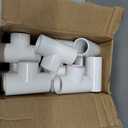 20 Pack 3/4 Inch PVC Tee, SCH40 Furniture Grade 3 Way PVC Fittings for Garden Shelving, Greenhouses & DIY Projects
