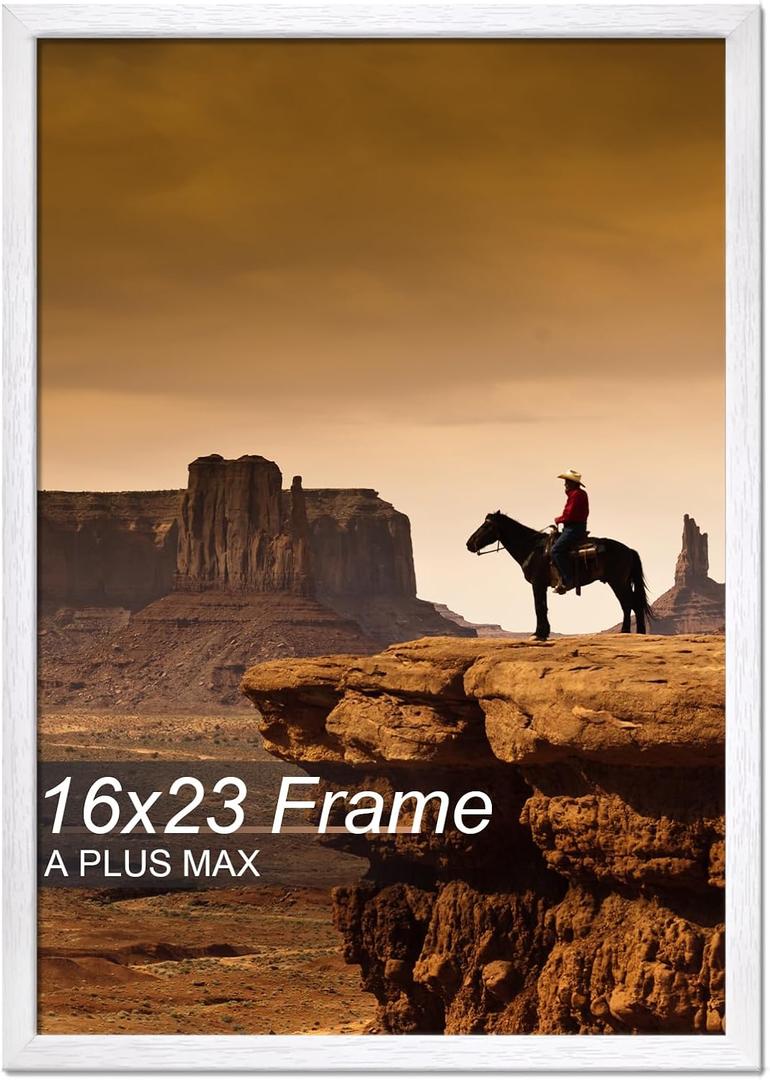 A PLUS MAX 16x23 Picture Frame White Light Weight Wall Mount