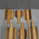 Mini Charcuterie Boards, 6PCS Bamboo Small Cutting Board Cheese Board Sets, 6 inch Fruit Meat Cheese Tray Platter for Serving For Party, House Warming, Wedding Gifts for Couple (Dark)