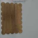 Yookeer Scalloped Wood Riser Tray Soap Rustic Bathroom Decoration Scalloped Stand Soap Tray Wooden Decorative Pedestal Farmhouse Stand Decor for Bathroom Kitchen Bottles Dishes Plant Candles Display