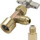 Beduan R134a Can Tap Valve Puncture Style with 1/4" SAE Female and 1/2" Male Tank Adapter Can Bottle Tap Refrigerant Dispenser Refilling Automotive Truck SUV Air Conditioner System