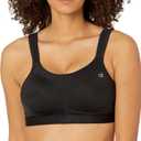 Champion Women's Sports Bra, High-Impact, Maximum Support, Breathable, Moisture-Wicking Fabric, Black, 32D