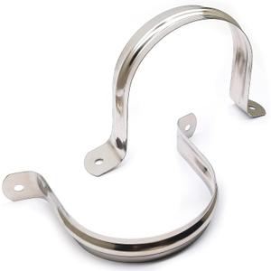 Nge 4inch Rigid Pipe Strap Clamp-Two Hole Strap-U Bracket Tube Clip-Stainless Steel Heavy Duty Pipe Fasten Holder-Secures Conduit, (4Pcs115mm)