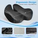 Office Chair Cushion: Ergonomic Memory Foam Seat Cushion, Tailbone-Sciatica Pain Relief Pillow, Desk Butt Pillow for Office Chair, Car Seat, Airplane, Wheelchair - Dark Grey