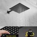 Matte Black Shower System 10 Inch Bathroom Luxury Rain Mixer Shower Combo Set Wall Mounted Rainfall Shower Head and Handheld System Shower Faucet Rough-in Valve Body and Trim Kit