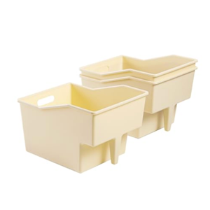 3-Pack Plastic Storage Bins with Handle, Pantry Organization and Storage Bins, Large Cabinet Organizers for Food, Snacks, Cleaning Supplies