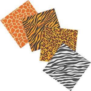 Jungle Safari Animal Print Napkins - Paper Napkins for Safari Themed Party & Events, 3 Ply 48 Pack