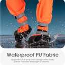 Dog Suspender Boots Waterproof, Breathable Dog Shoes Leggings for Small Dogs, Anti-Slip & Fall Paw Protector with Adjustable Strap, Dog Boots for Outdoor Walks Rain & Snow (Orange, S)
