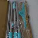 Carpet Rake for Pet Hair Removal, Reusable Cat Dog Hair Remover with 45 Long Handle Advanced Lint Remover Scraper for Carpets, Rugs, Mats, Couch (Blue)