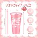 Uiifan 48 Pcs Nurse Week Gifts Bulk 2026 Nurse Appreciation 24 oz Reusable Tumbler with Lid and Straw for Ot Month Thank You Practitioner Graduation Gift (Stylish)