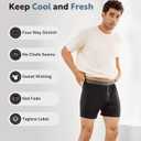 DAVID ARCHY Men's Bamboo Rayon Boxers Breathable Cooling Mens Boxer Shorts with Button Fly Relaxed Fit Underwear 2 Pack (Black, M)