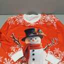 Christmas Sweatshirts for Women:Funny Snowman Printing Xmas Holiday Crewneck Long Sleeve Pullover Top, Size: M