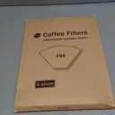 200 Count Coffee Filters #4, Disposable Cone Coffee Filters 8-12 Cup, Unbleached Natural Paper Size 04 Paper Filters for Pour Over and Drip Coffee Maker