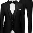 Boys Suit Kids 4 Piece Tuxedo Suit Set for Teen Boys Formal Dresswear ,18Y, Black