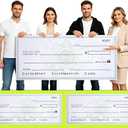 48 * 20 2 Pack Giant Extra Large Hard Oversized Checks for Presentations