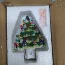 Blissun Ceramic Christmas Tree Night Light, 6-Inch Decor with Multicolor Bulbs & 360 Swivel Plug, On/Off Switch for Bedroom, Bathroom, Home Decor