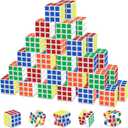 Mini Cube Party Favors for Kids: 48 Pack Magic Cube Party Puzzle Game Toys | Classroom Rewards & School Prize for Students - Stress Relief Toys Goody Bag Filler Birthday Easter Gifts