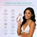 VOYOR Epilator for Women, 3 in 1 Epilator Hair Removal for Women, Epilators Hair Remover for Leg Arm with 30 Tweezers, Rechargeable & Cordless Electric Lady Shaver & Trimmer BM300 (Champagne Gold)