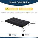 Futon Mattress Twin Size, 8 Inch Futon Floor Sofa Bed Foldable with High-Resilience Foam Filling - 2 Storage Straps for Home, Guest Room, Dorm, Grey