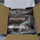 Shampoo and Conditioner Dispenser, Soap Dispenser Wall Mounted, 25.36 fl oz Set of 3 Amber Plastic Bottles Black Pump, Shower Soap Bottles Refillable with Labels for Bathroom