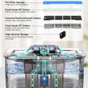Kastty 4 Gal Dog Water Fountain for Large Dogs,15L Stainless Steel Dog Water Bowl Dispenser Triple Filtration,Ultra Quiet Automatic Pet Water Fountain with Water Level Window and LED Light(FS76)