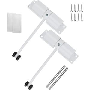 LEXININ 2 Pack Mini Automatic Spring Door Closer, Small Diecast Construction Light-Duty Safety Spring Door Closer to Convert Hinged Doors to Self-Closing, White
