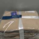 Bedsure Gentlesoft 100% Cotton Blanket King Size for Bed - Breathable and Soft for Spring Summer, Thick Cozy Waffle Weave Blanket Gifts for Women, Light Brown, 104x90 inches