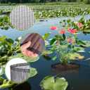 4pcs Aquatic Plant Grow Bags, 7.3x7.3in Reusable Breathable Seed Starter Bags PVC Pond Basket Seedling Pots Container Plants Pouch for Water Lily Vegetables Fruits Flowers Saplings Potato (Black)