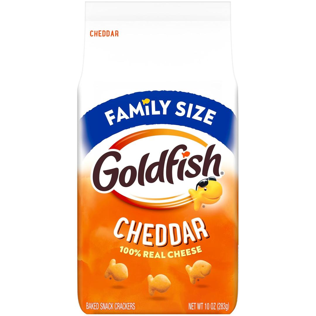 3 x Goldfish Cheddar Cheese Crackers, 10 Oz Bag (EXP 09/20/26)