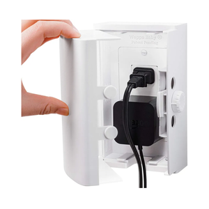 Outlet Cover BOX Baby Proofing (2 Pack) Patented Dual-Lock for Much Better Toddler Proofing, Easier Operation, Simple 3 Step Install with Included Screws. Provides Extra Space Inside for Plugs (White)