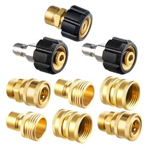 Twinkle Star Pressure Washer Adapter Set, Quick Disconnect Kit, M22 14 mm Quick Connect Swivel to 3/8'' Quick Connect Fittings, 3/4" to Quick Release 9 Sets