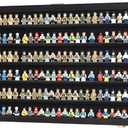 DisplayGifts Toy Minifigures Miniatures Display Case Frame Wall Cabinet Stand 200 Toys Dust Protection Black
