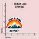 2 x (3pcs) I Love Peeing Outside Sticker Funny Camping Lovers Camper Adventure Tumbler Decal Sticker for Kindle Laptop Water Bottle Phone Hard Hat Vinyl Decal -Size 3x2.8
