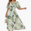 Sissyaki Women's Floral Maxi Dress 2026 Summer Spring Wedding Guest Dress, Size M