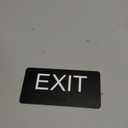 Emergency Exit Sign with Braille1 Pack, ADA Compliant Exit Sign for Office Room, Indoor and Outdoor Exit Stickers Easy Installation, Black Exit Sign Horizontal