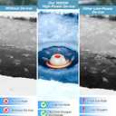 1000W Pond Heaters for Outdoor Ponds with Fish, Floating Small Pond Deicer with Thermostat-Controlled and LED Indicator, Auto ON/Off, Durable Cast Stock Tank Heater with 10 FT Cord