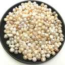 AITELEI 100g Natural Freshwater Pearl Oysters Loose Beads for Vase Fillers Party Wedding Decor DIY Craft Jewelry Making No Holes 7-10mm