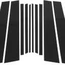 Motoforti Door Pillar Window Trim Anti Scratch Sticker Pillar Posts Door Outer Exterior Cover for BMW X1 2016-2022 Black 10 Pcs