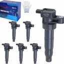 UF546 High-Performance Ignition Coils Set of 6 for Hyundai Azera/Entourage/Santa Fe/Sonata/Veracruz & Kia Amanti/Optima/Sedona/Sorento 3.3L 3.8L V6 - Replaces UF546