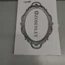 Zosenley Polyresin Ellipse Antique Decorative Mirror Tray, Makeup Organizer, Jewelry Organizer, Serving Tray, 9.8x 14.6, Gold