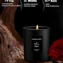 2 x Premium Smoke & Vanilla Candles,Black Scented Candles for Men,Aromatherapy for Relaxation,Gifts for Men,Long Lasting with 50 Hour Burn Time,Made with Soy,8oz