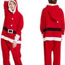 MAJ&COS Animal Onesies Adult Pajamas Halloween Cosplay Costume Unisex Onesie for Women Men (Medium, Santa Claus)