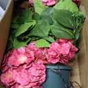 QIANYUN Artificial Hydrangea Tree 29" Tall (Set of 2), Faux Pink Hydrangea Plant in Pot, Realistic Artificial Plant for Indoor Outdoor Porch, Patio, Balcony Decor