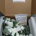 Wedding Bouquet Artificial Roses Flower Bride Bridal Bouquets Handmade Silk White Rose Flower Wedding Bridal Bouquets for Church Party Home Decoration