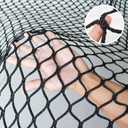 KACQIHTU Safety Net Protection Rope Net Baseball Net Kids Pet Stair Balcony Protection Net Baseball Softball Backstop Nets Knotless Polyester Sports Netting Black (3.3X6.6ft)