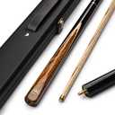 English Snooker Cue with 10mm Cue Tips Handmade Billiard Cue 145cm 19oz, (Dark)