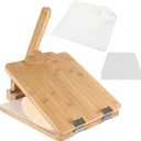 Wooden Tortilla Press, 10 in Mexican Tortilla Presser with Scraper & Papers, Natural Healthy Maker, Quick Shaping, Engraved with 4.5/6.5/8/10 in Scales, Easy to Use