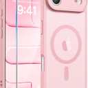 2 x FNTCASE for iPhone Air Case: [Compatible with Magsafe] Translucent Matte Cases with [Full Camera Protection] [Screen Protector] Military Grade Shockproof Protective Phone Cover - Light Pink
